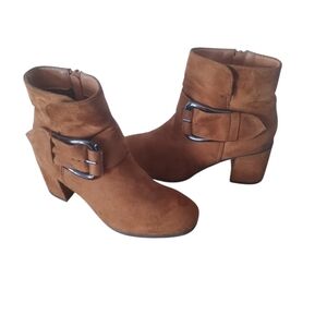 Russet Suede Booties Size EU 39 / US 8.5